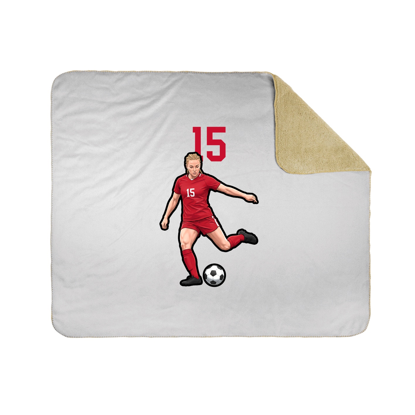 Throw Blanket — Number Top in White