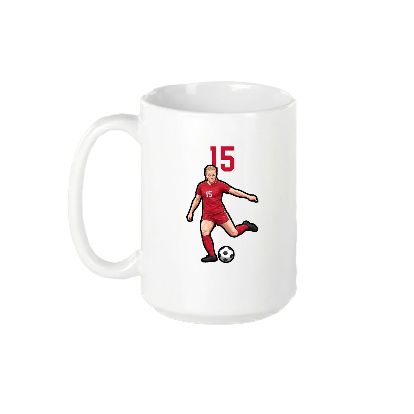 15oz Coffee Mug — Number Top in White