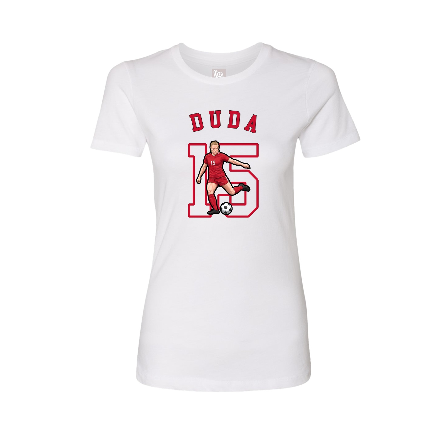 Fitted Women's Tee — Shirsey Arch in White