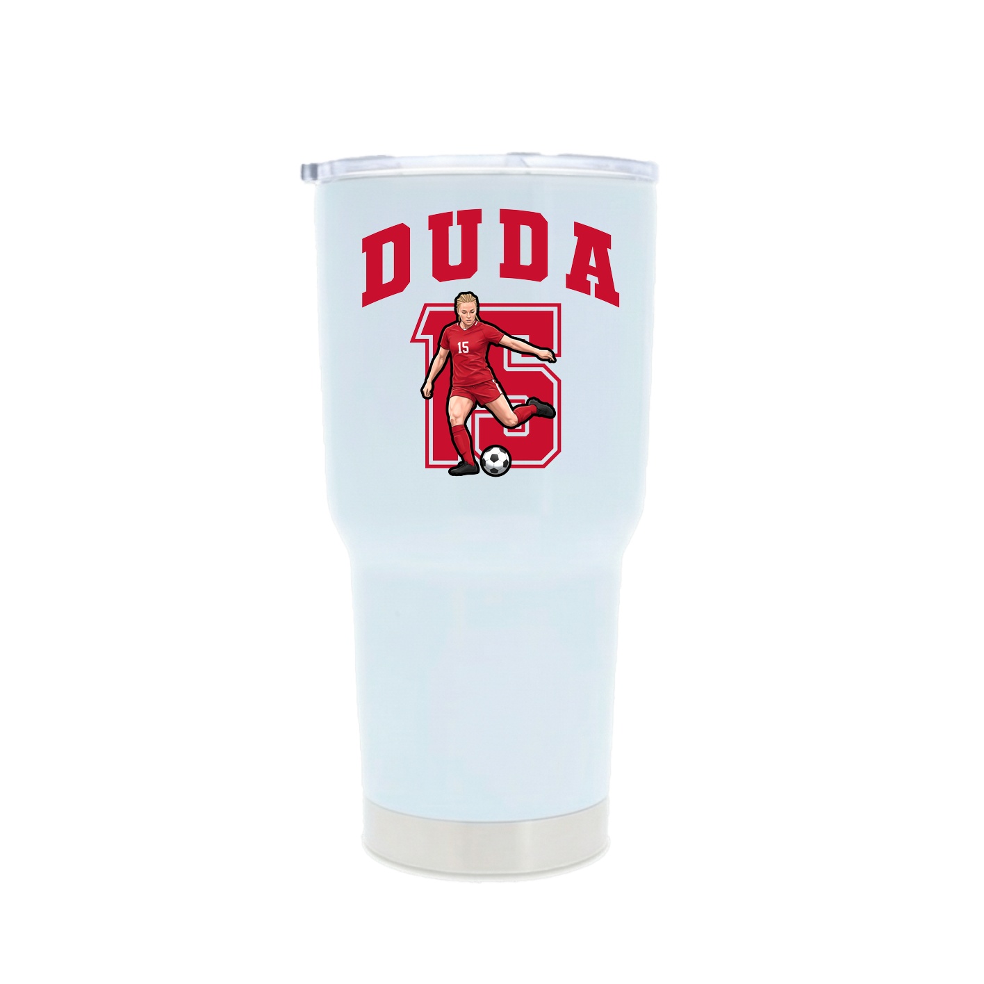 30oz Stainless Steel Tumbler — Number in White