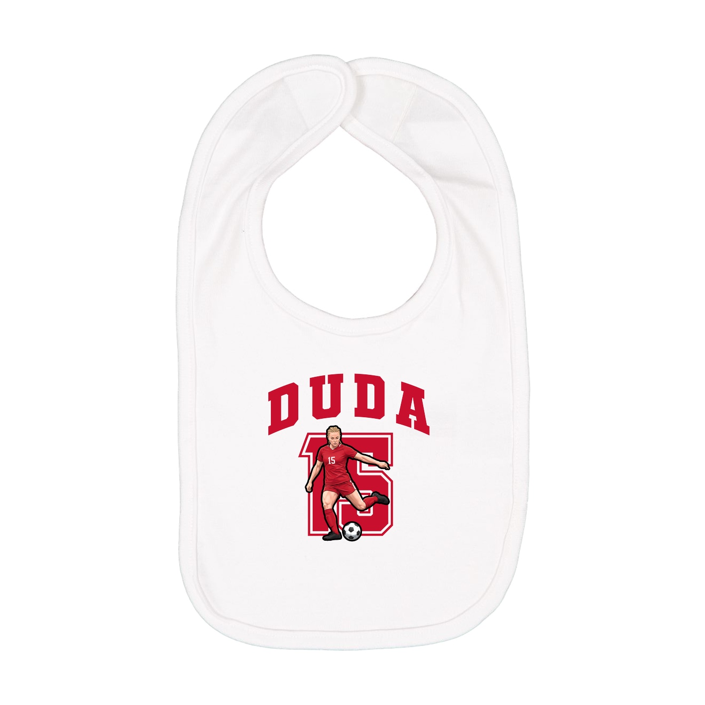 Infant Bib — Number in White