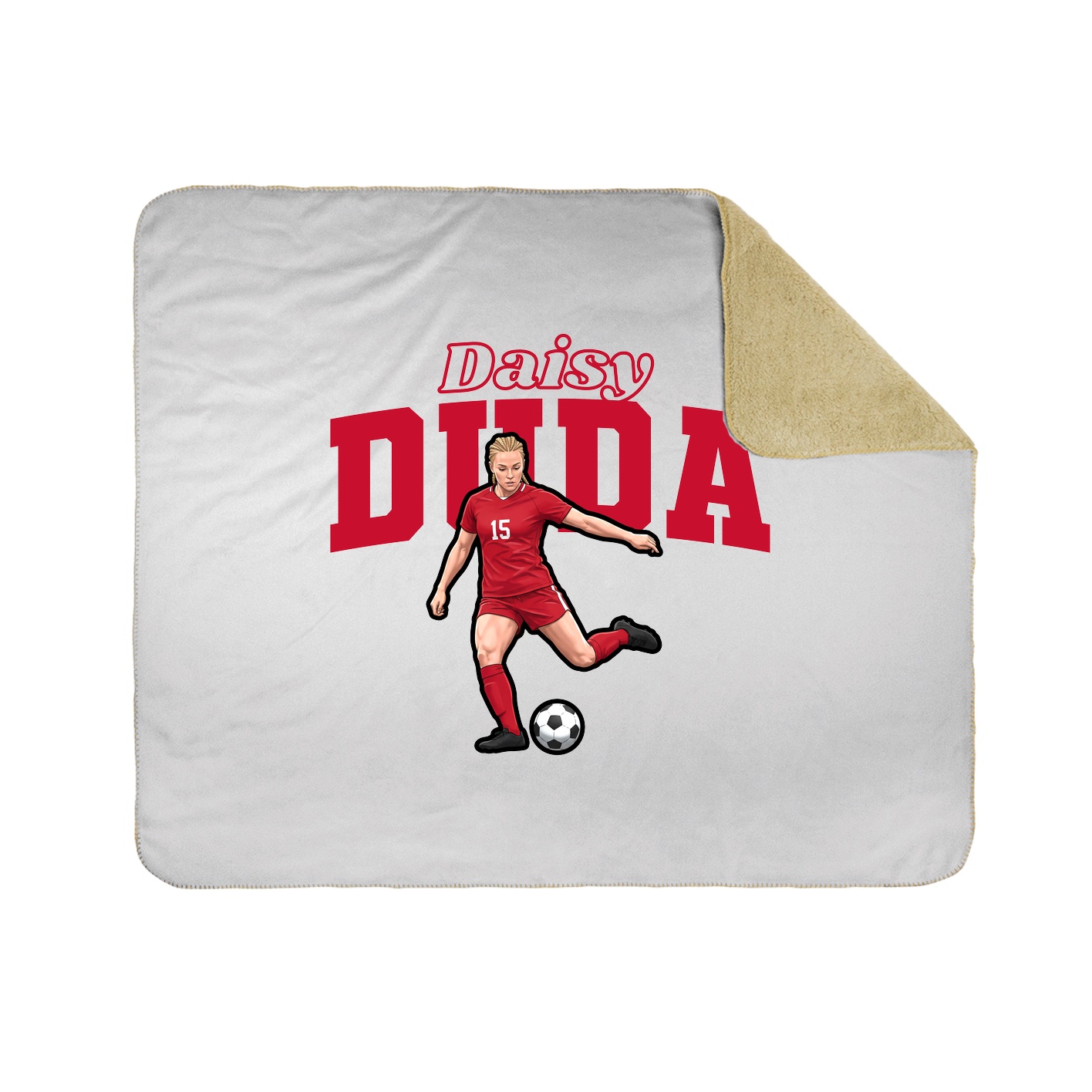 Throw Blanket — Name Arch in White