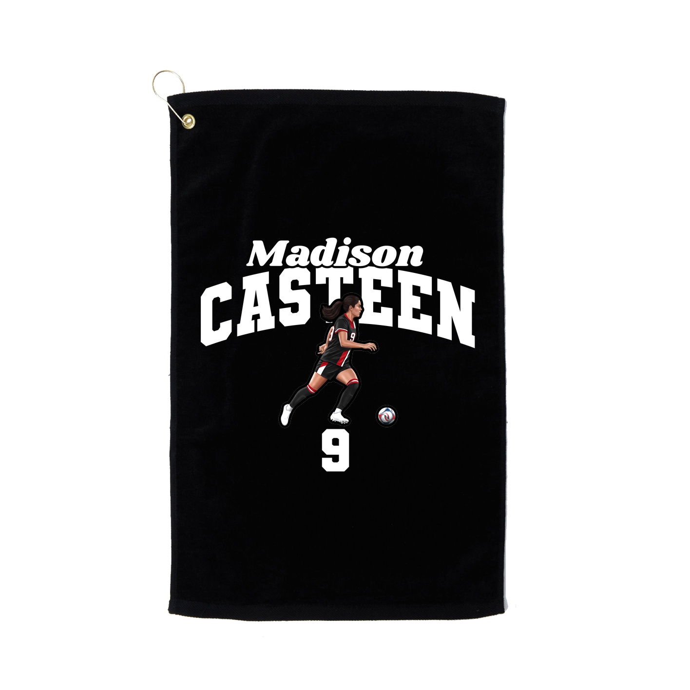 Golf Towel — Signature Arch in Black