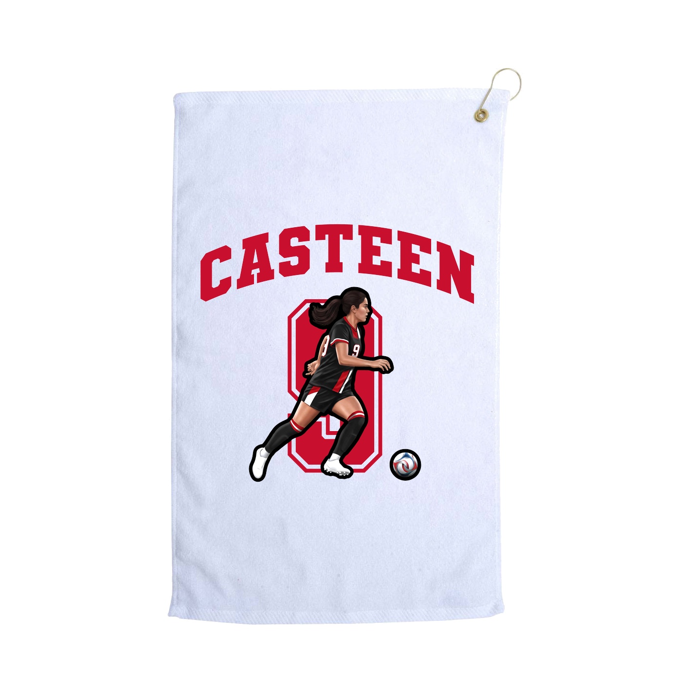 Golf Towel — Number in White