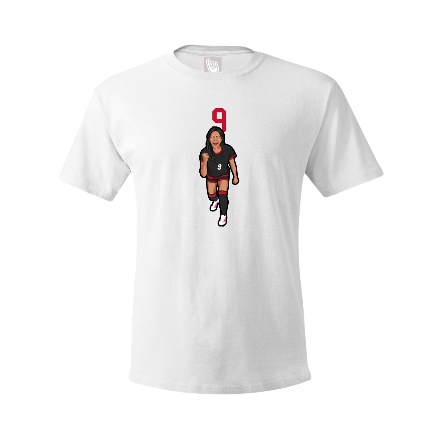Youth Tee — Number Top in White