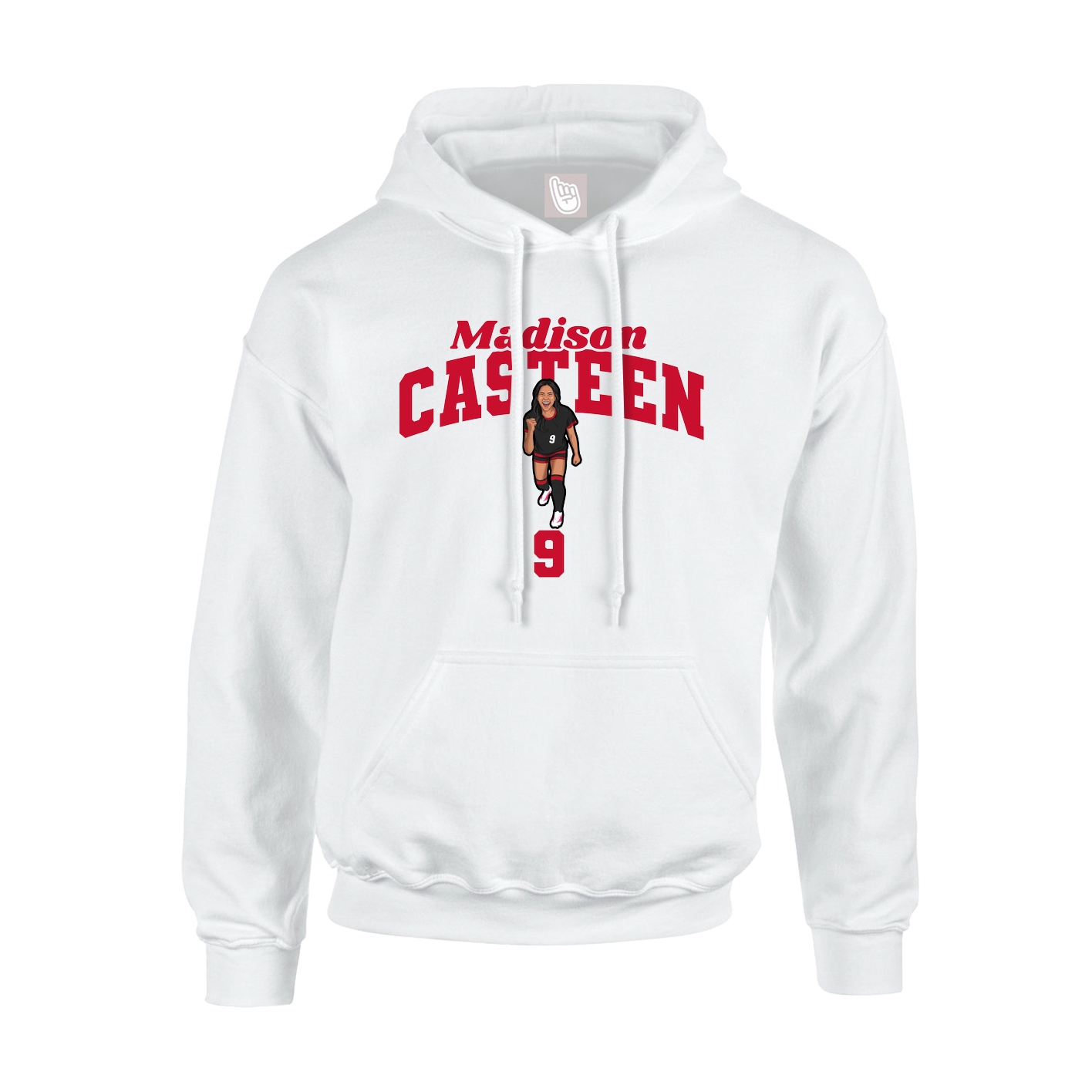 Hoodie — Signature Arch in White