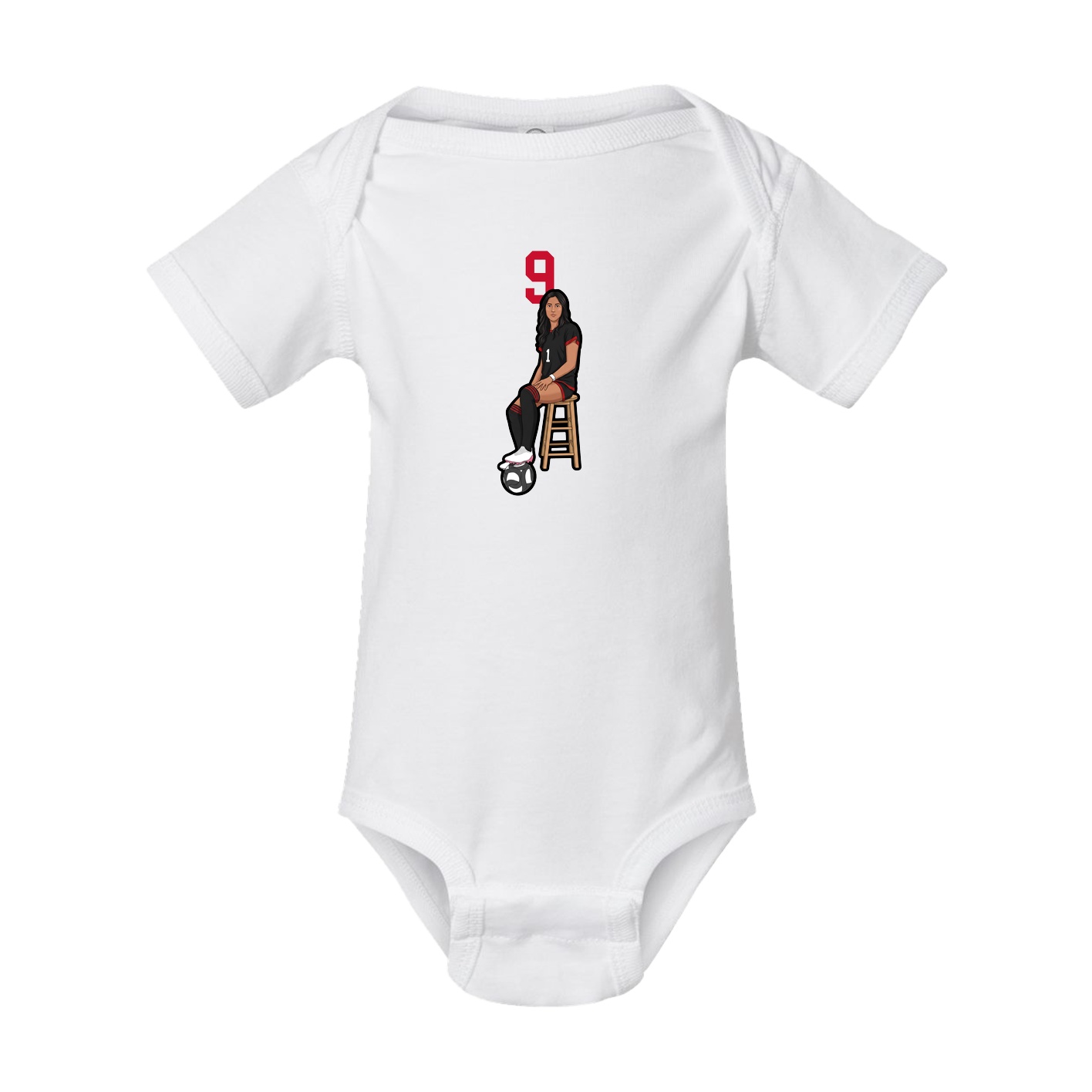 Baby Onesie — Number Top in White
