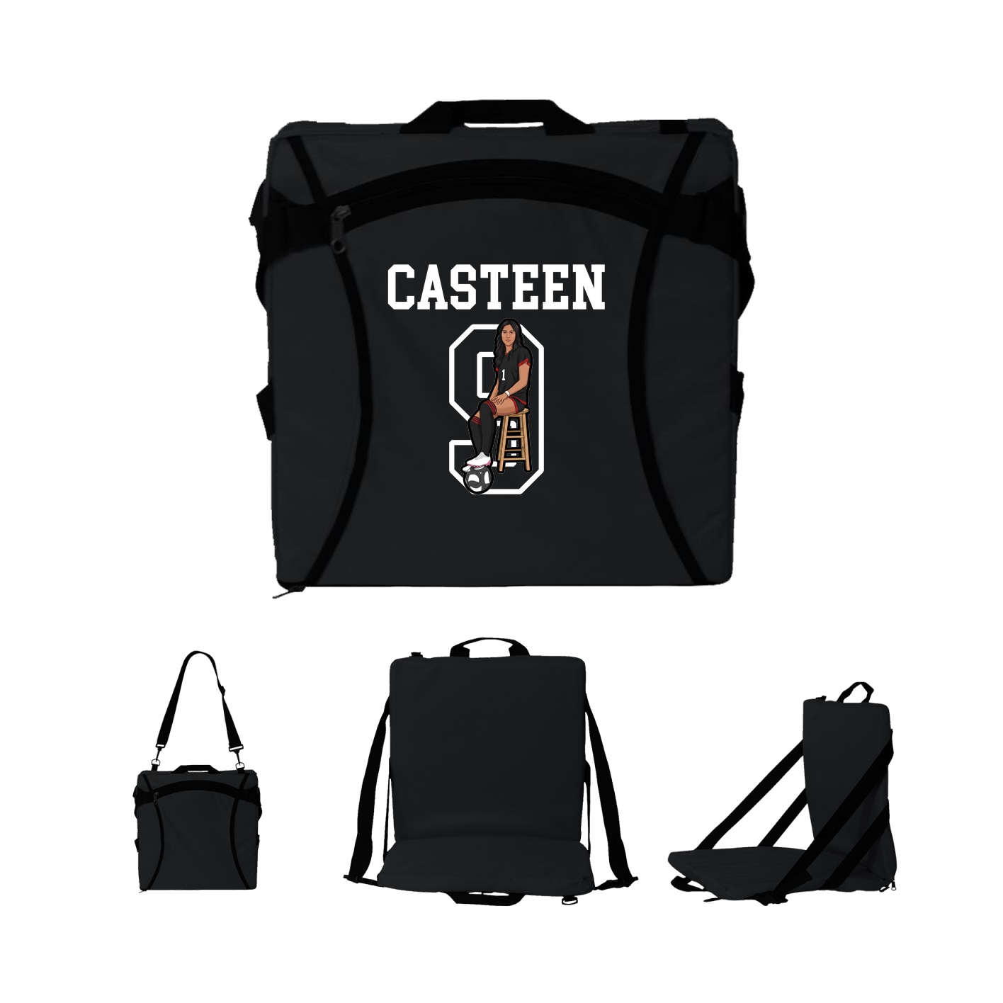 Folding Stadium Seat — Shirsey in Black