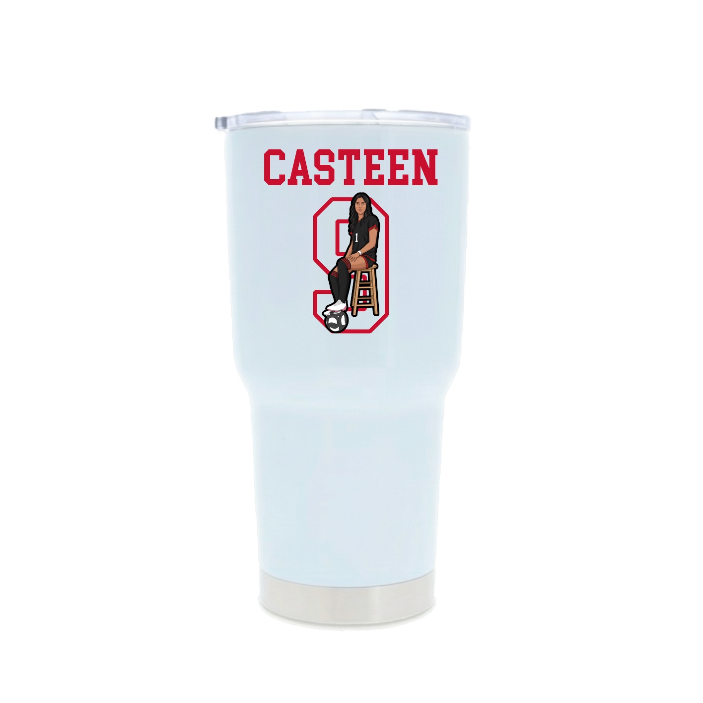 30oz Stainless Steel Tumbler — Shirsey in White