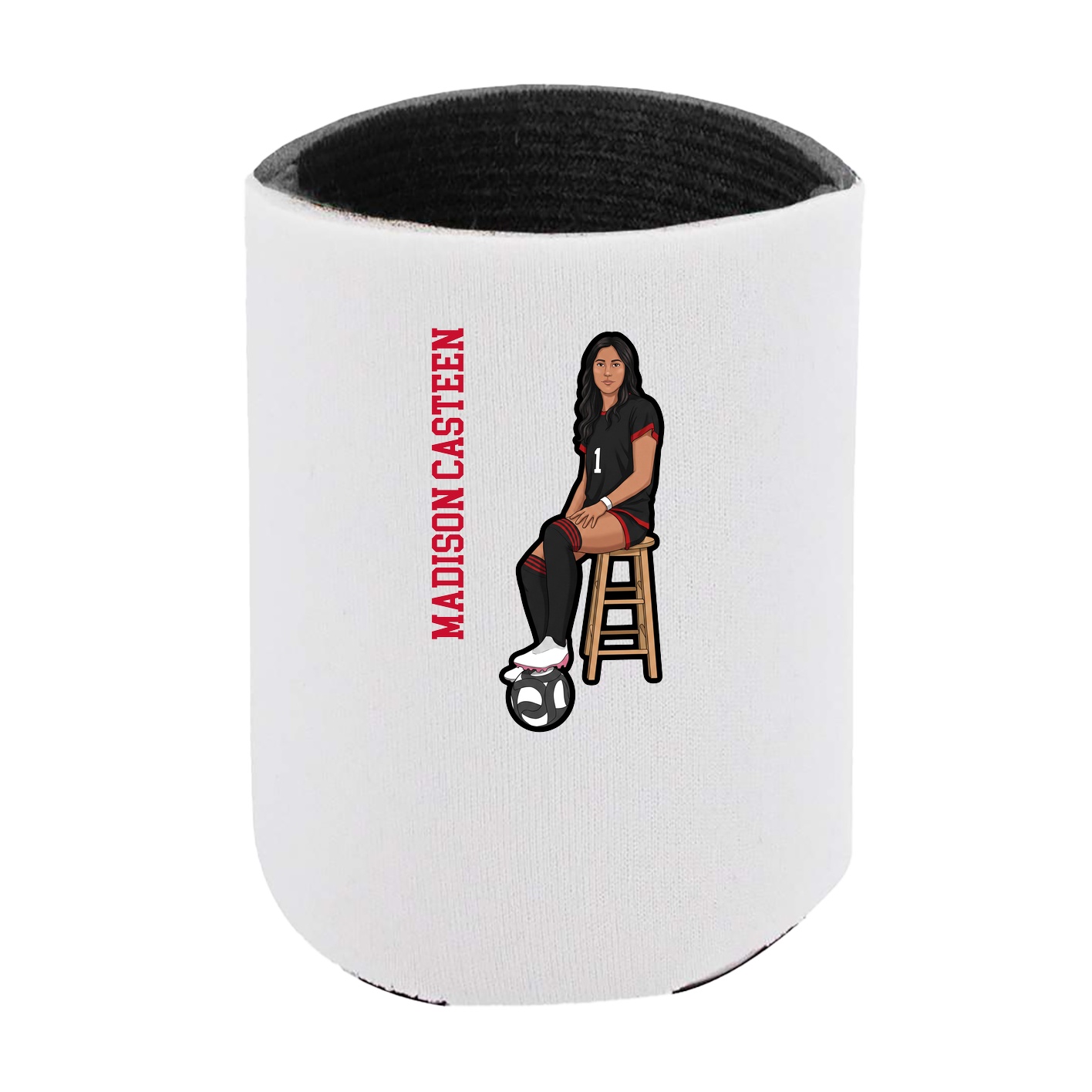 Can Holder — Name Vertical in White