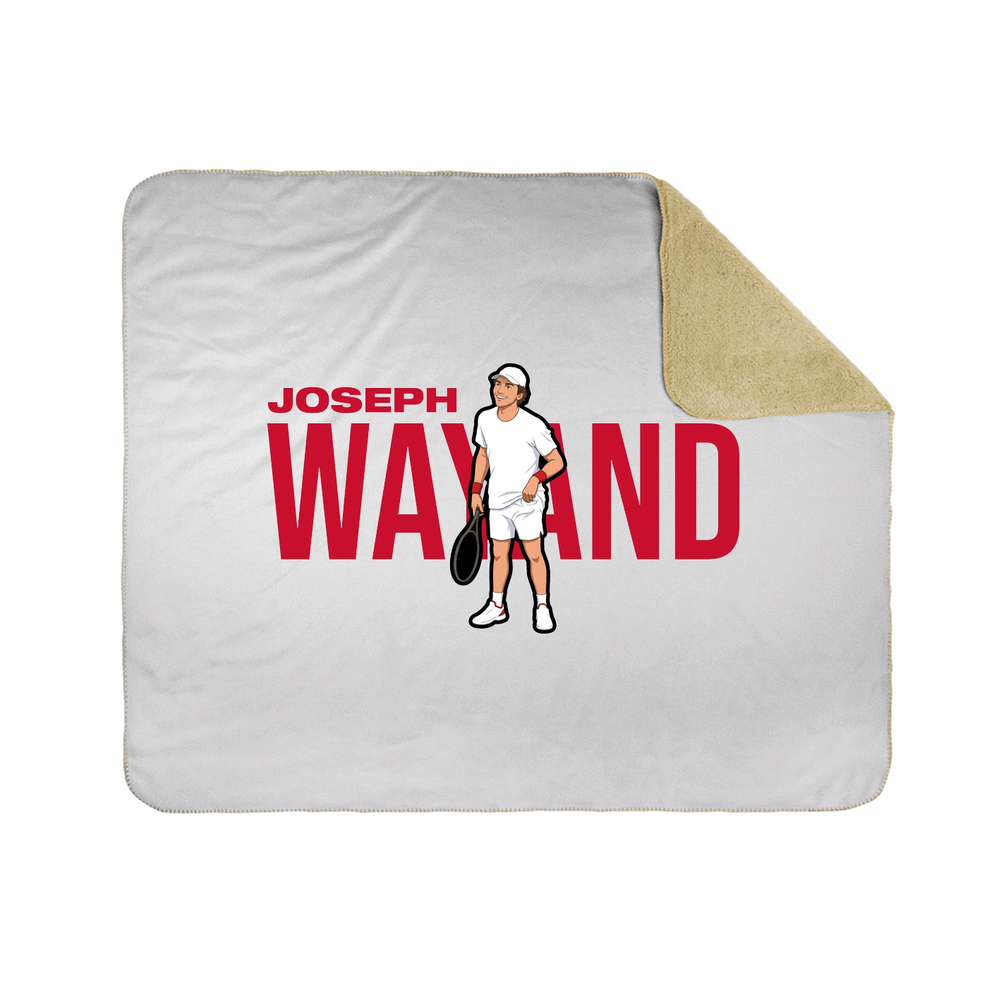 Throw Blanket — Player Name in White