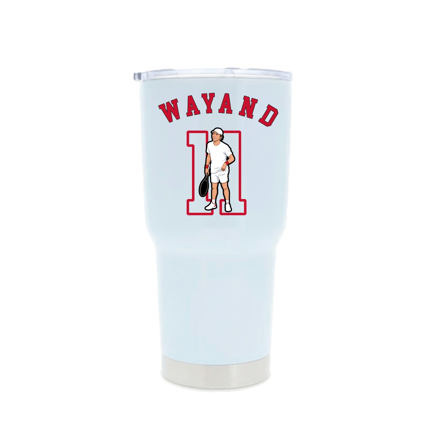 30oz Stainless Steel Tumbler — Shirsey Arch in White