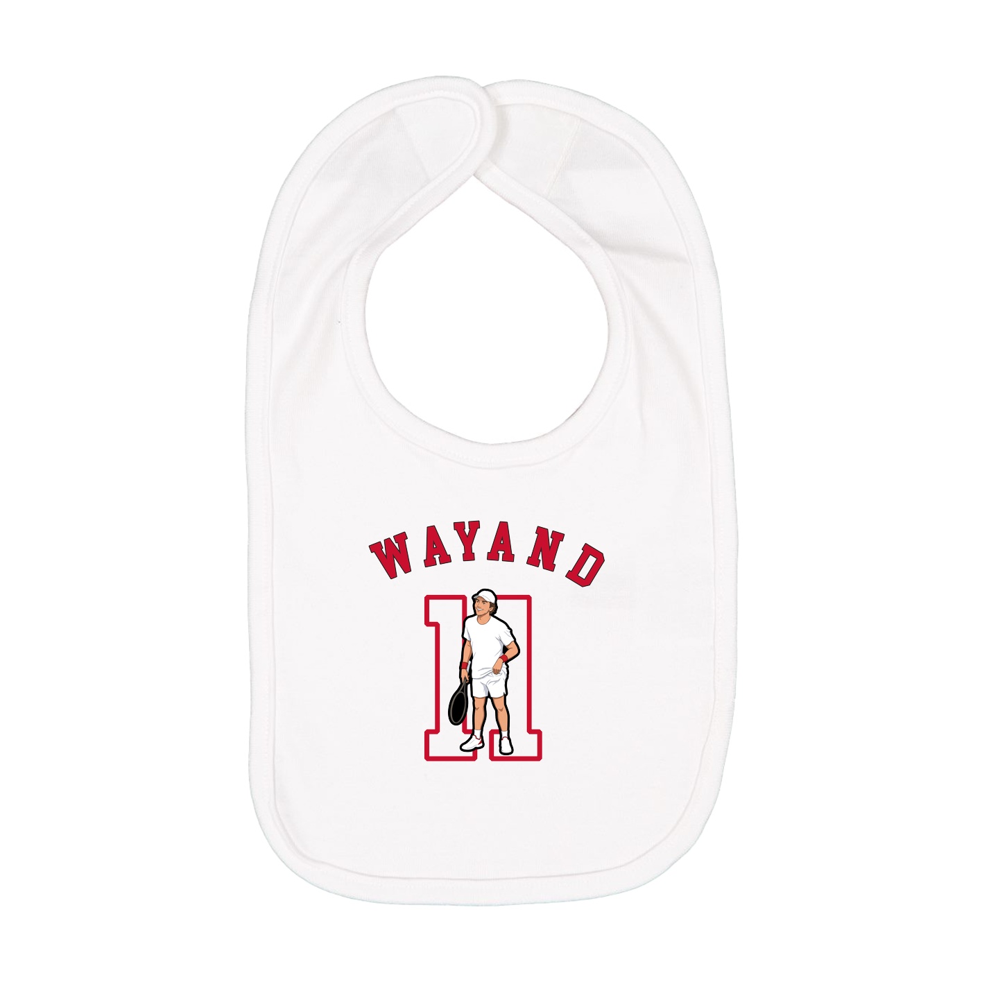 Infant Bib — Shirsey Arch in White