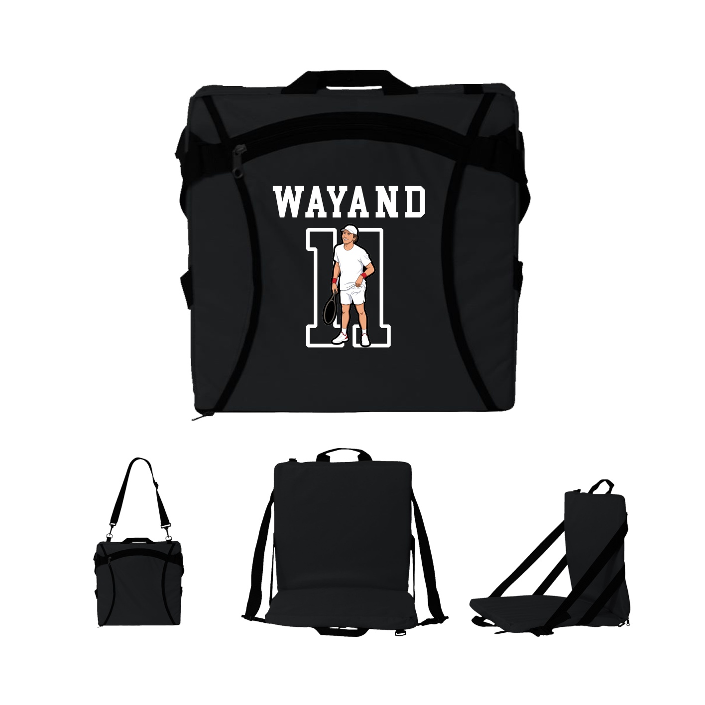 Folding Stadium Seat — Shirsey in Black
