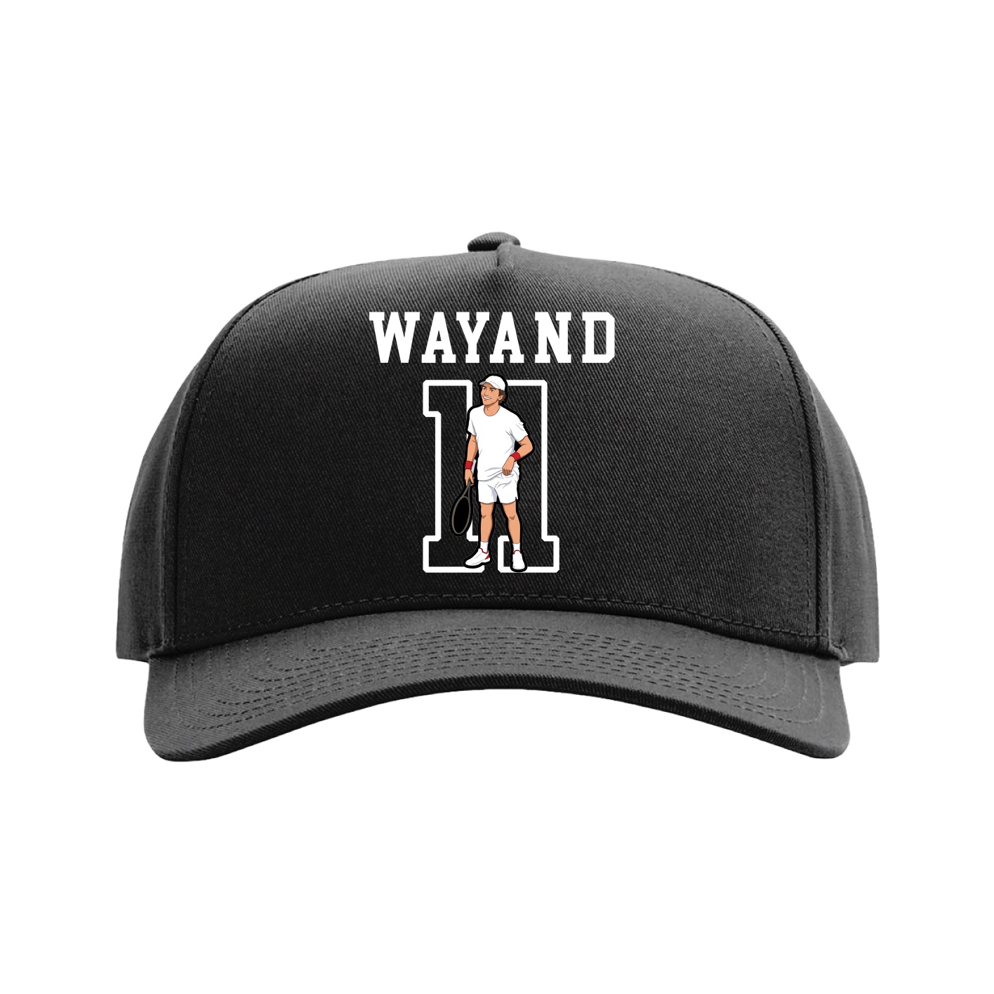 Full Fabric Five-Panel Champ Cap — Shirsey in Black