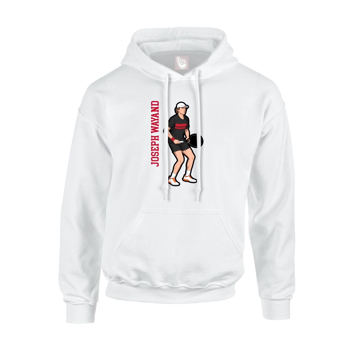 Hoodie — Name Vertical in White