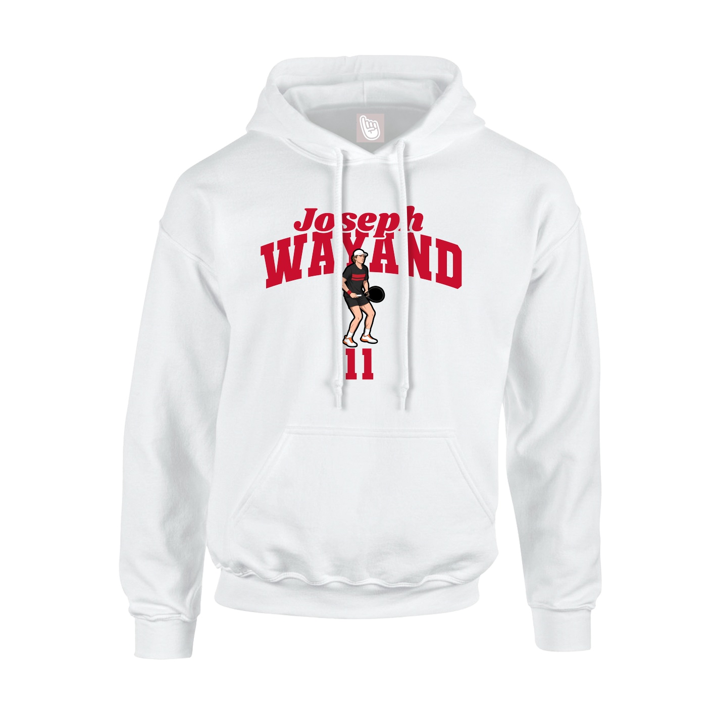 Youth Hoodie — Signature Arch in White