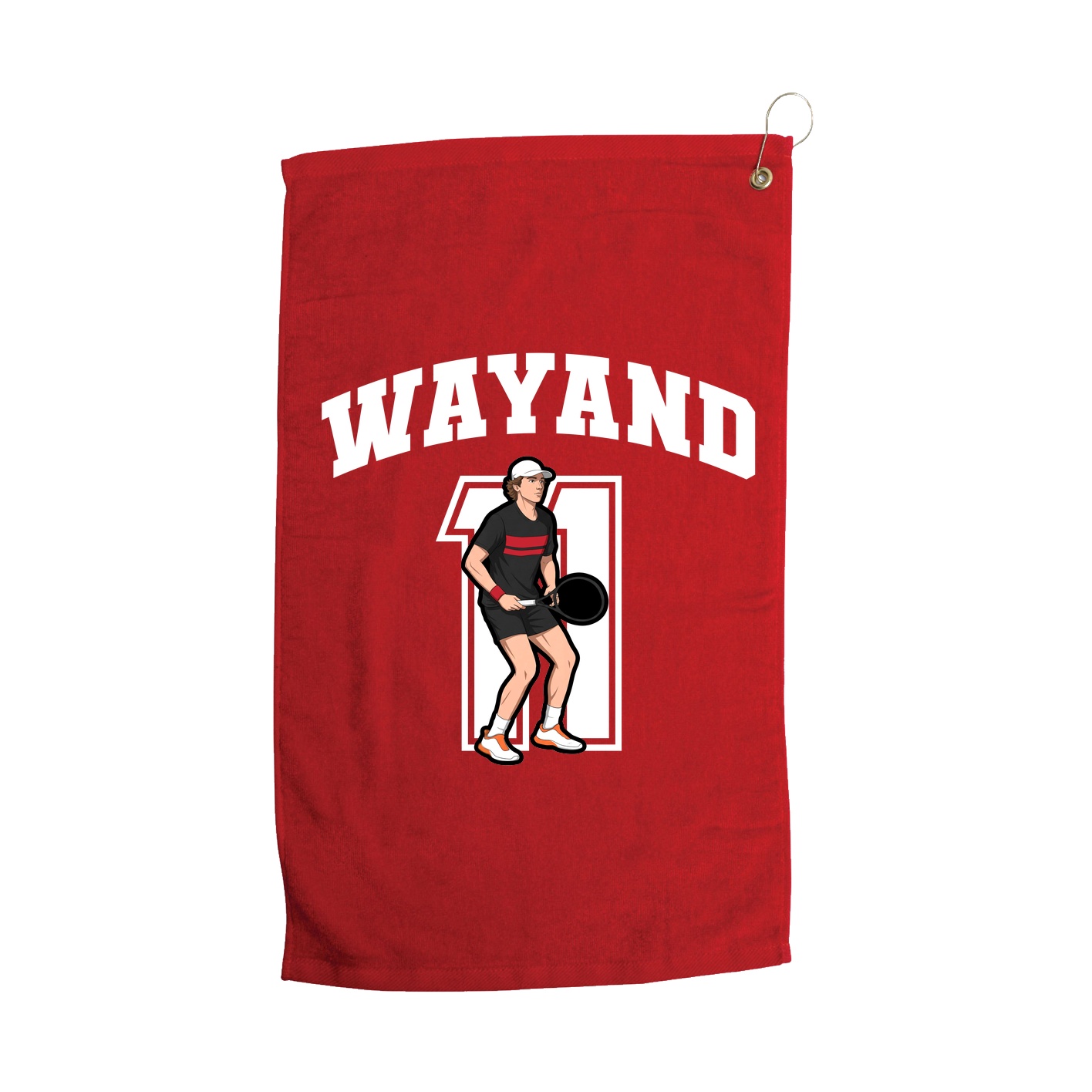 Golf Towel — Number in Red