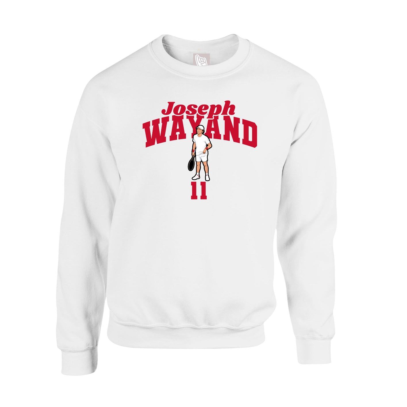 Fleece Crew — Signature Arch in White