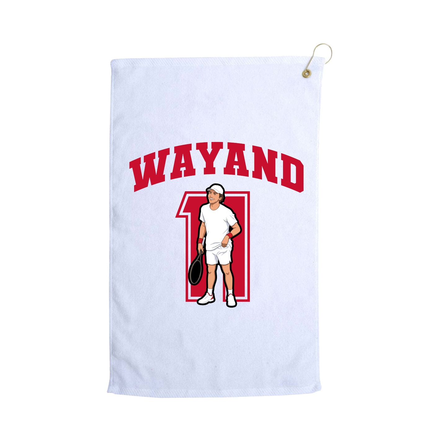 Golf Towel — Number in White