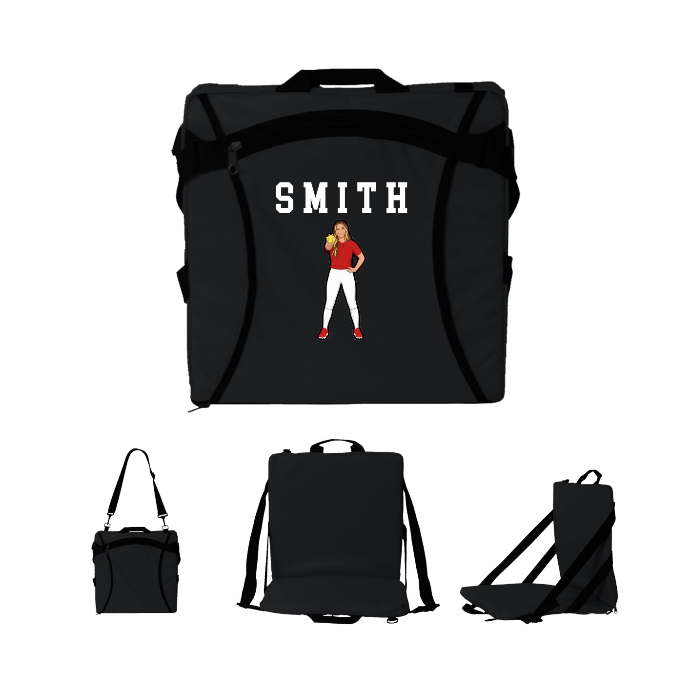Folding Stadium Seat — Shirsey in Black