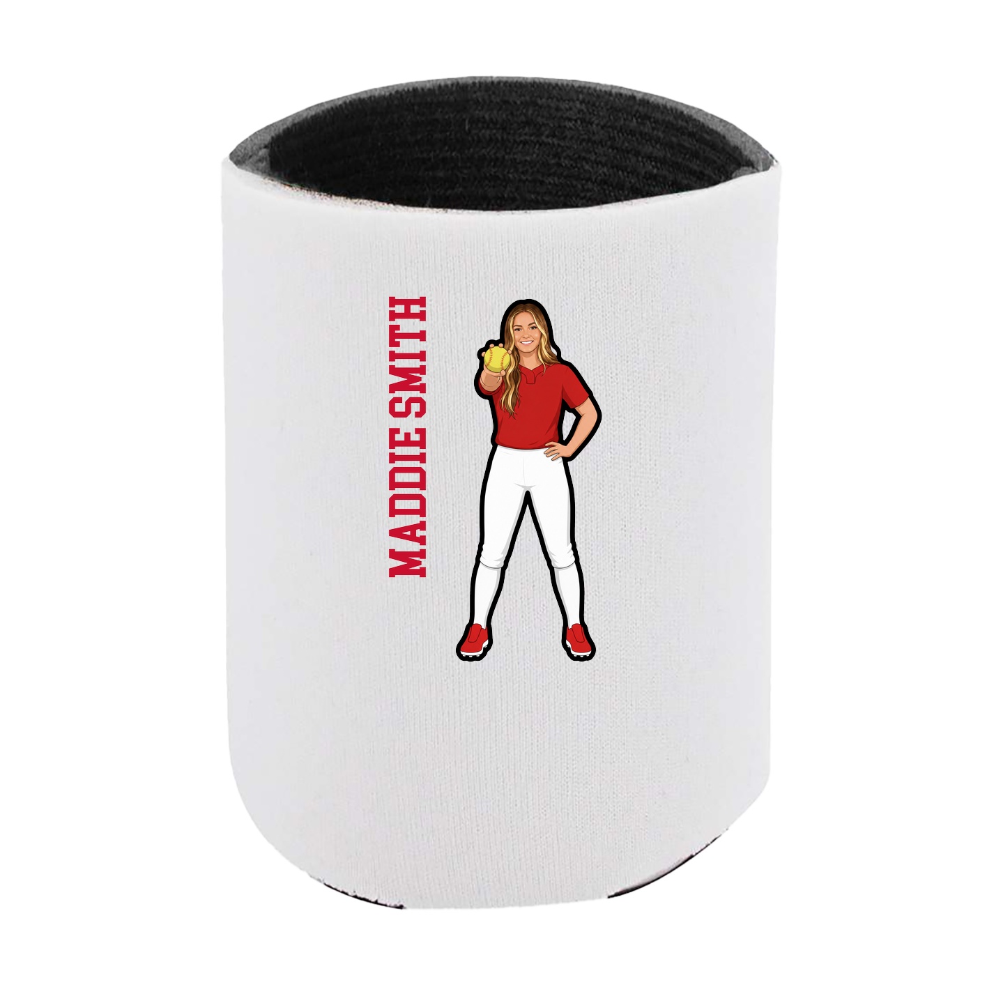 Can Holder — Name Vertical in White