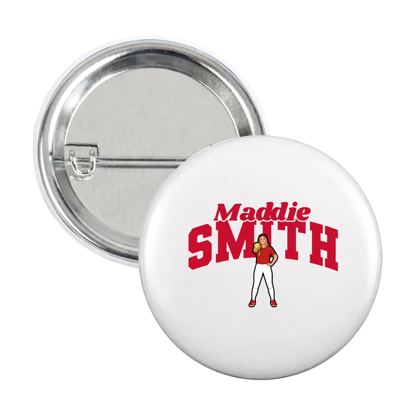 Game Day Button — Signature Arch in White