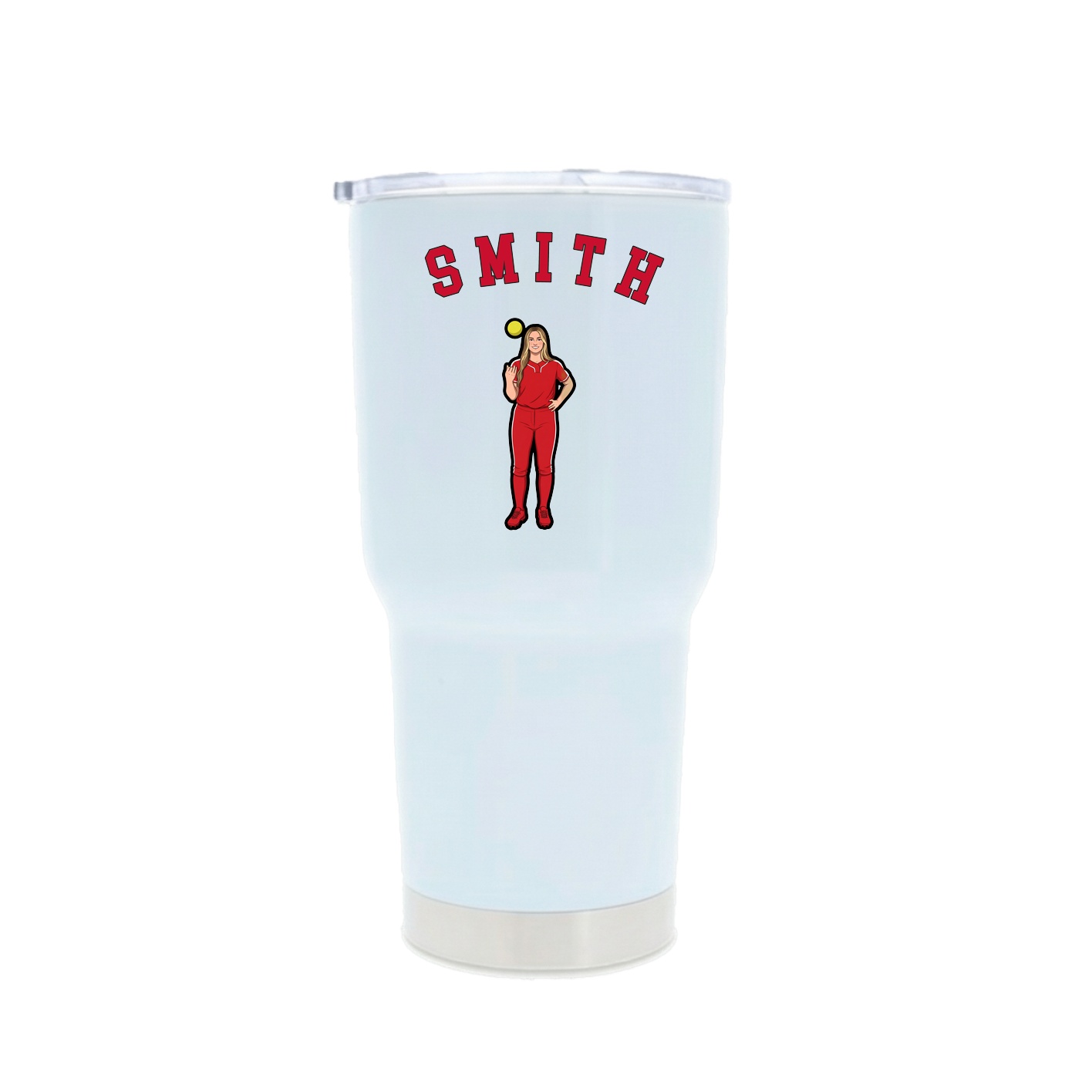 30oz Stainless Steel Tumbler — Shirsey Arch in White