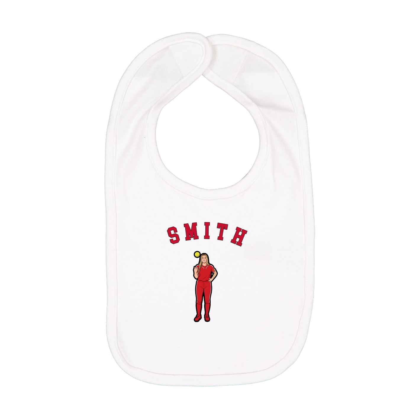 Infant Bib — Shirsey Arch in White