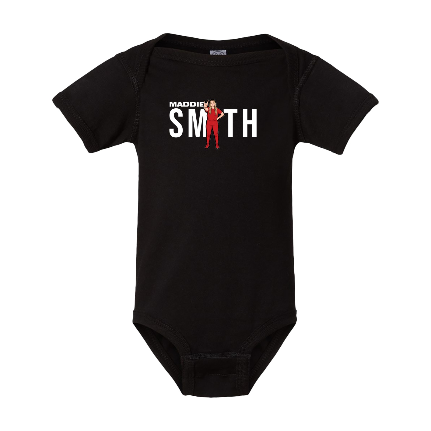 Baby Onesie — Player Name in Black