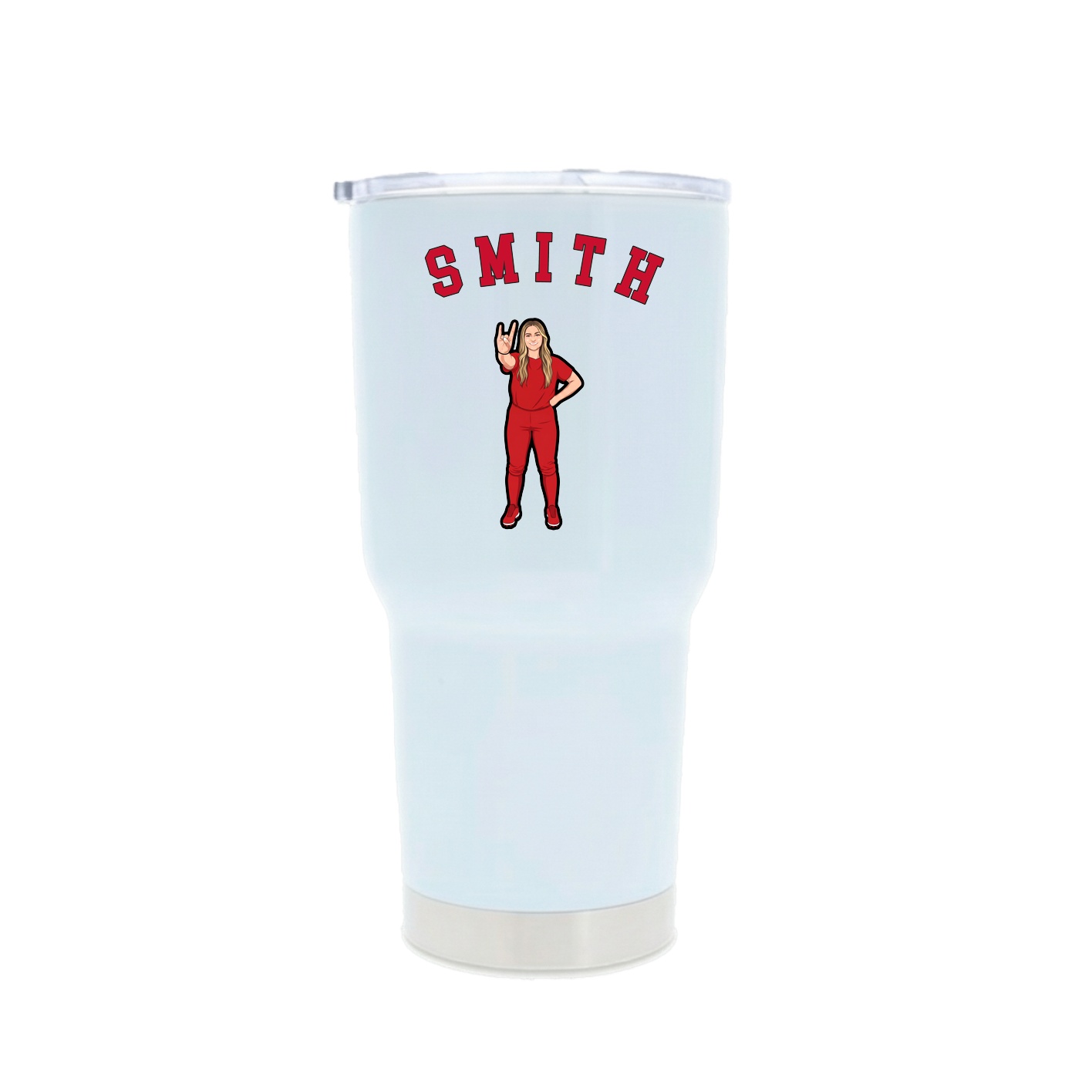 30oz Stainless Steel Tumbler — Shirsey Arch in White