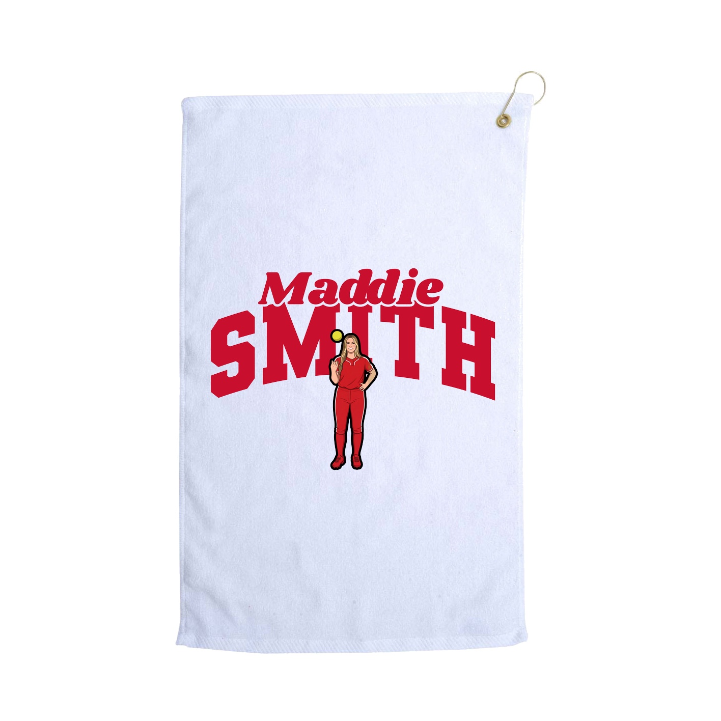 Golf Towel — Signature Arch in White