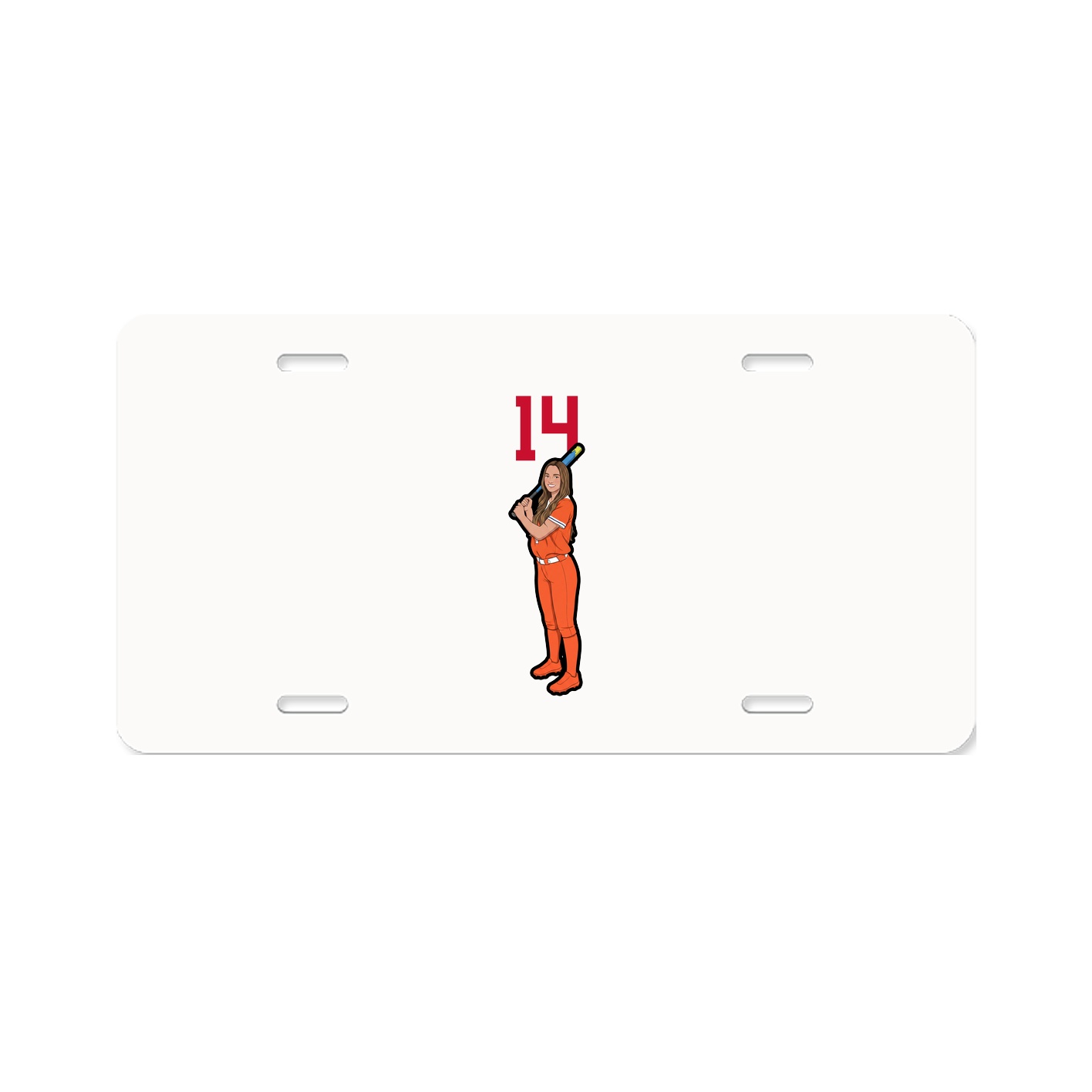 License Plate — Number Top in Classic
