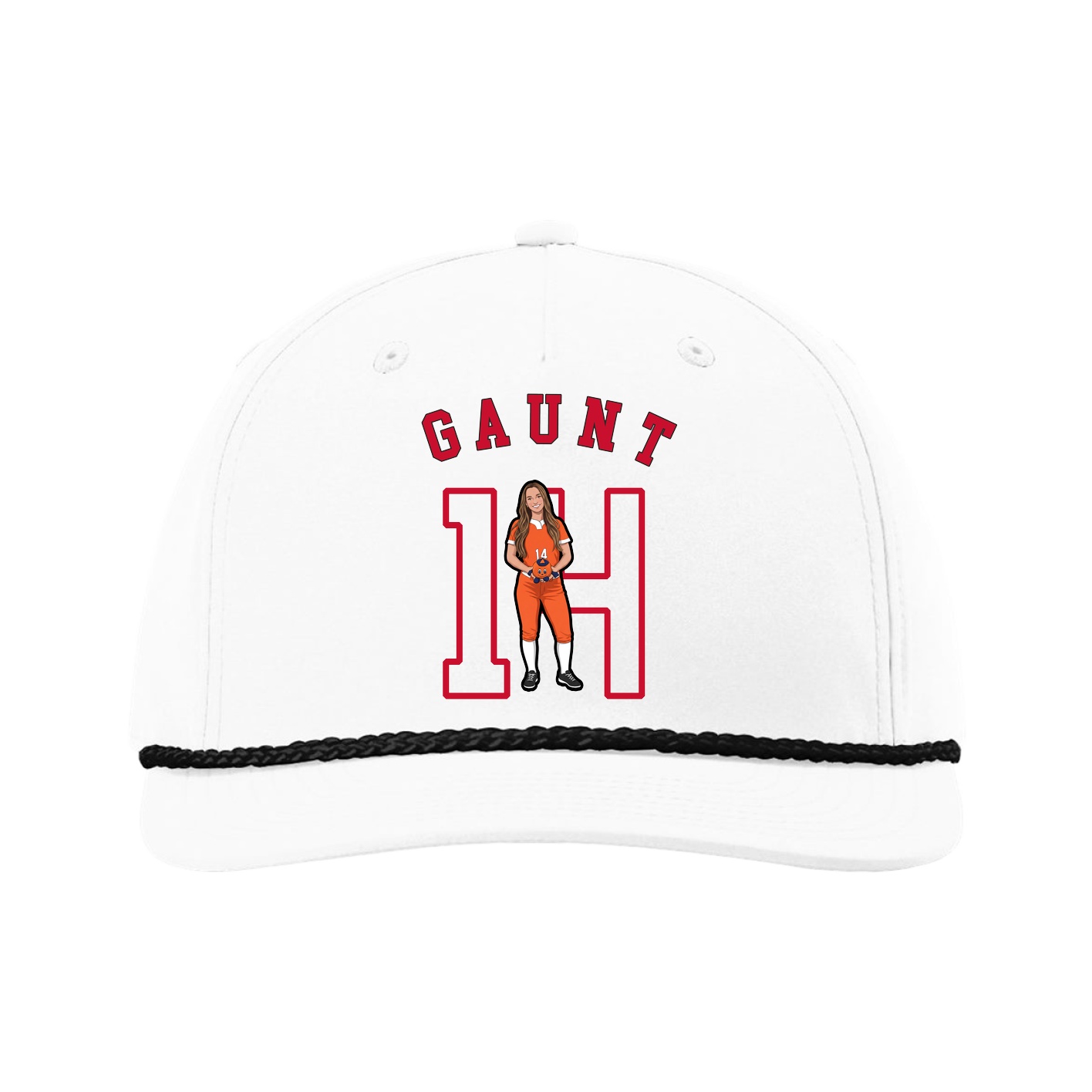 Five-Panel Classic Rope Cap — Shirsey Arch in White