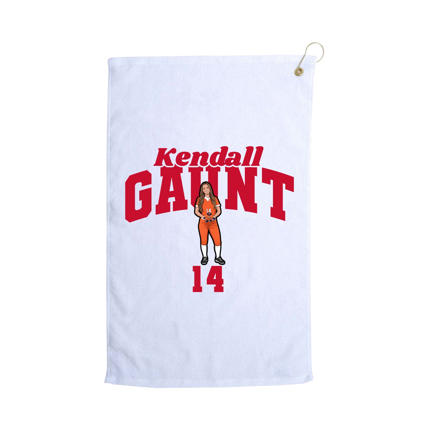 Golf Towel — Signature Arch in White
