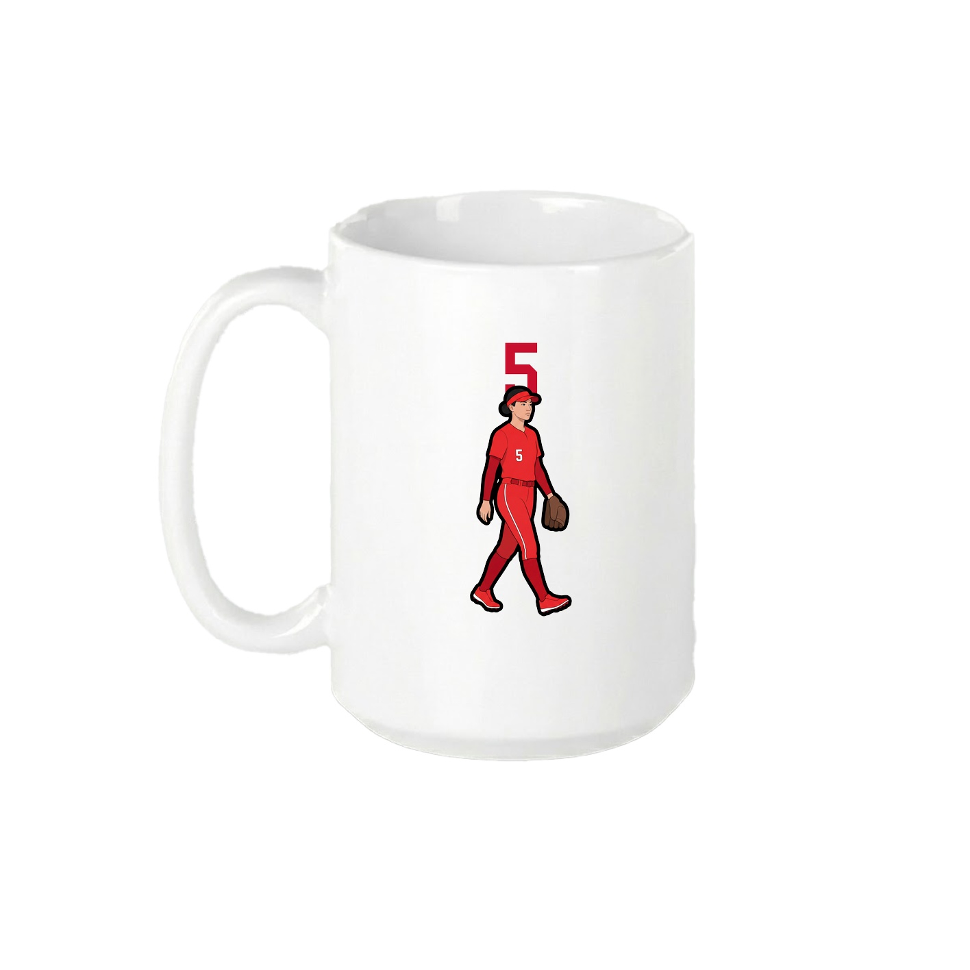 15oz Coffee Mug — Number Top in White