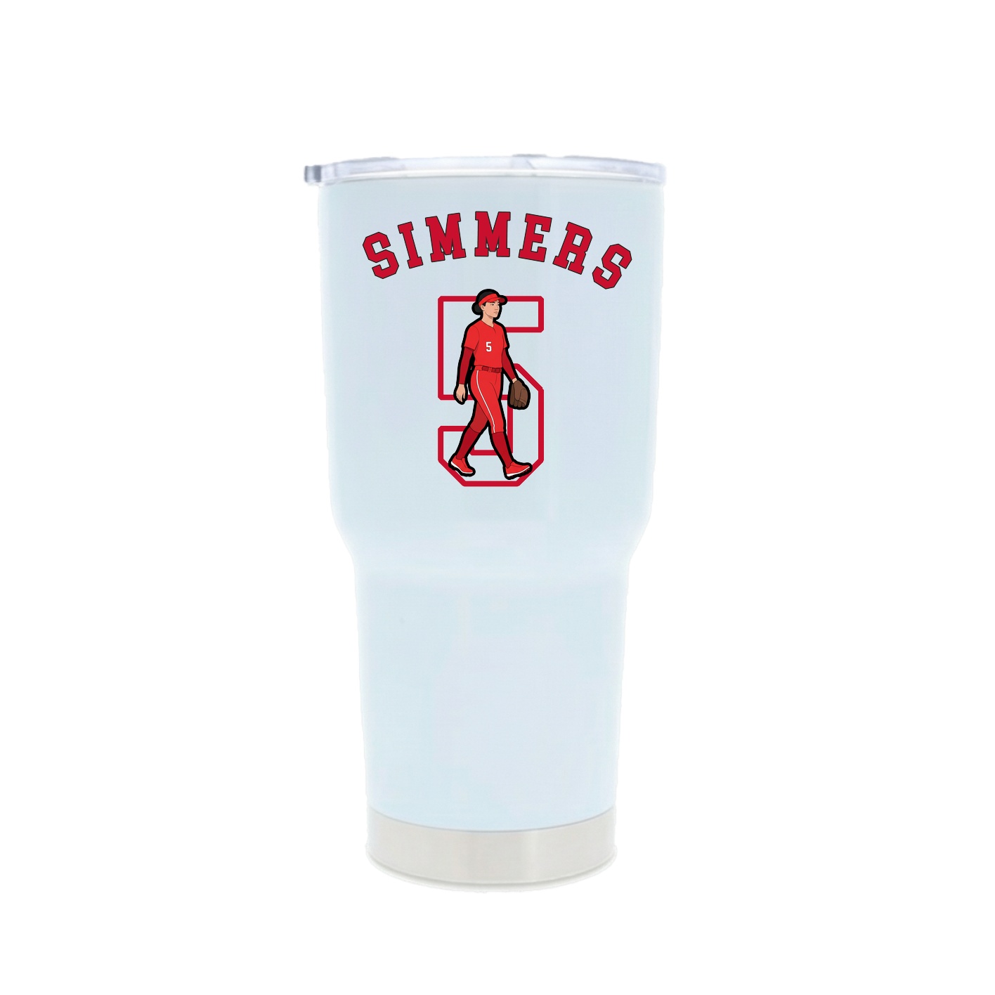 30oz Stainless Steel Tumbler — Shirsey Arch in White
