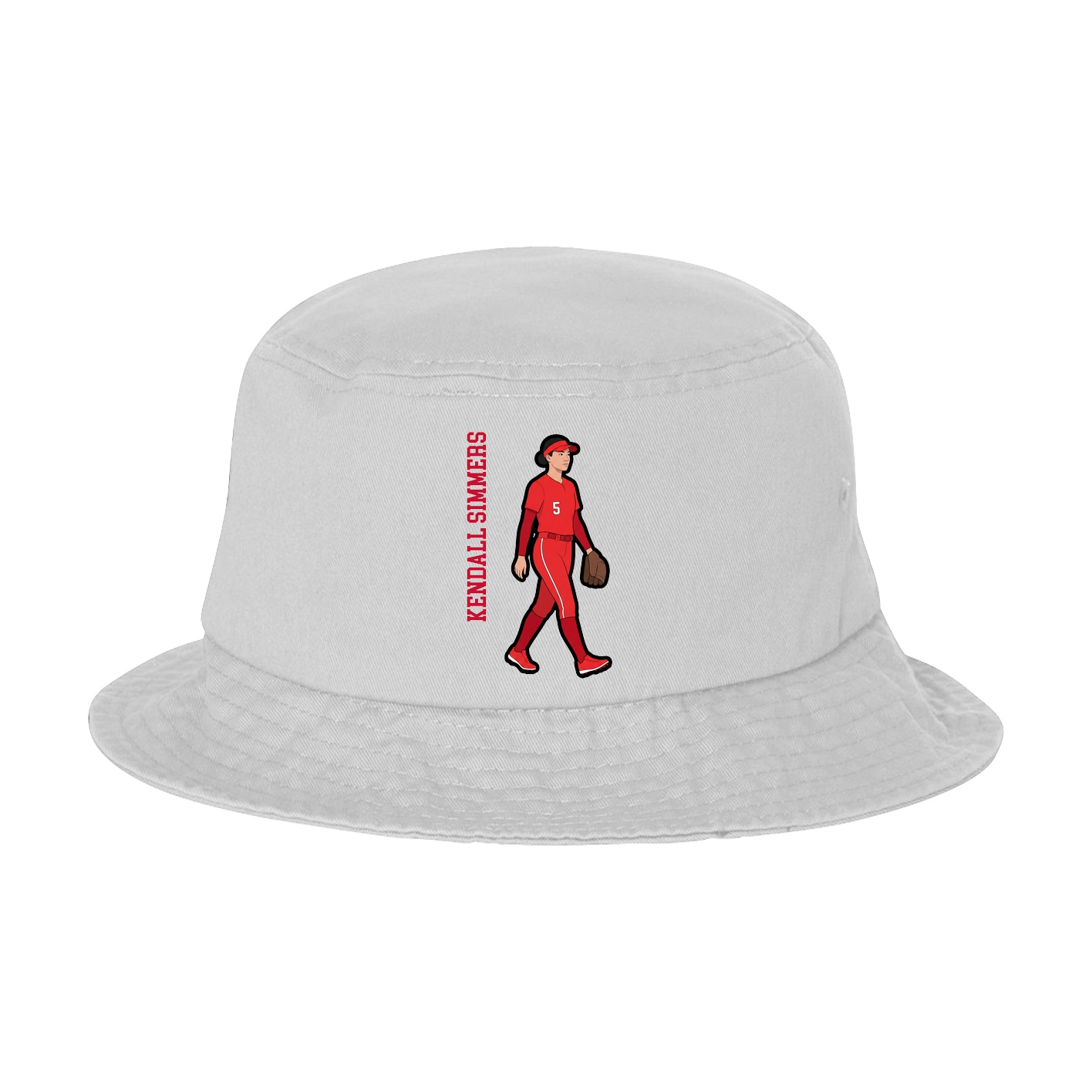 Bucket Cap — Name Vertical in White