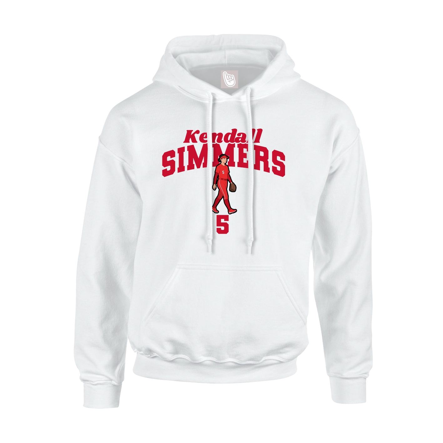 Hoodie — Signature Arch in White