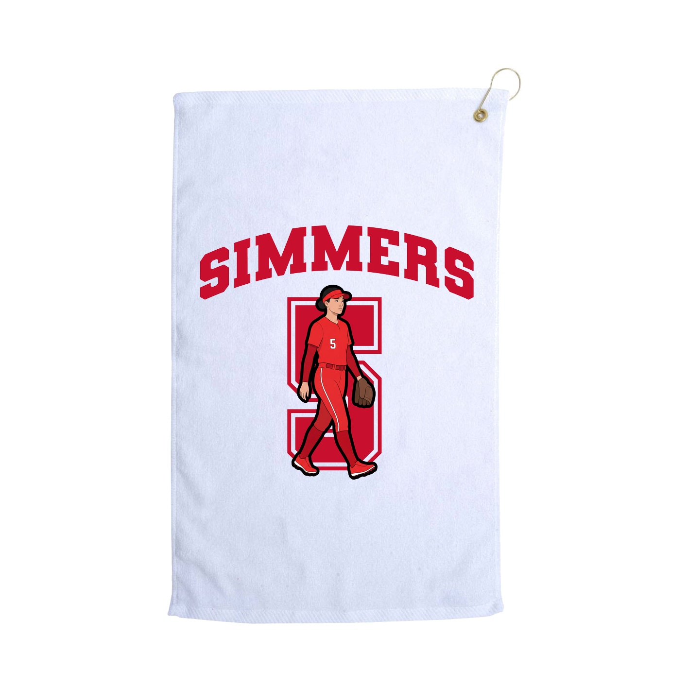 Golf Towel — Number in White