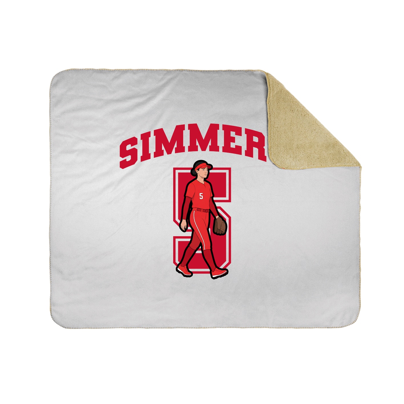 Throw Blanket — Number in White