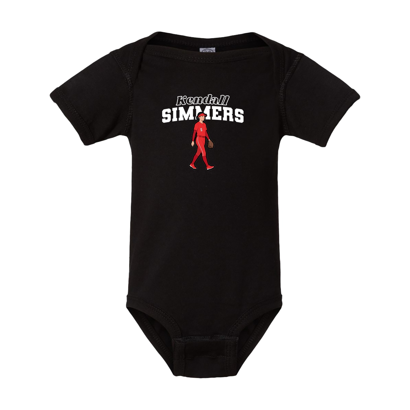 Baby Onesie — Name Arch in Black