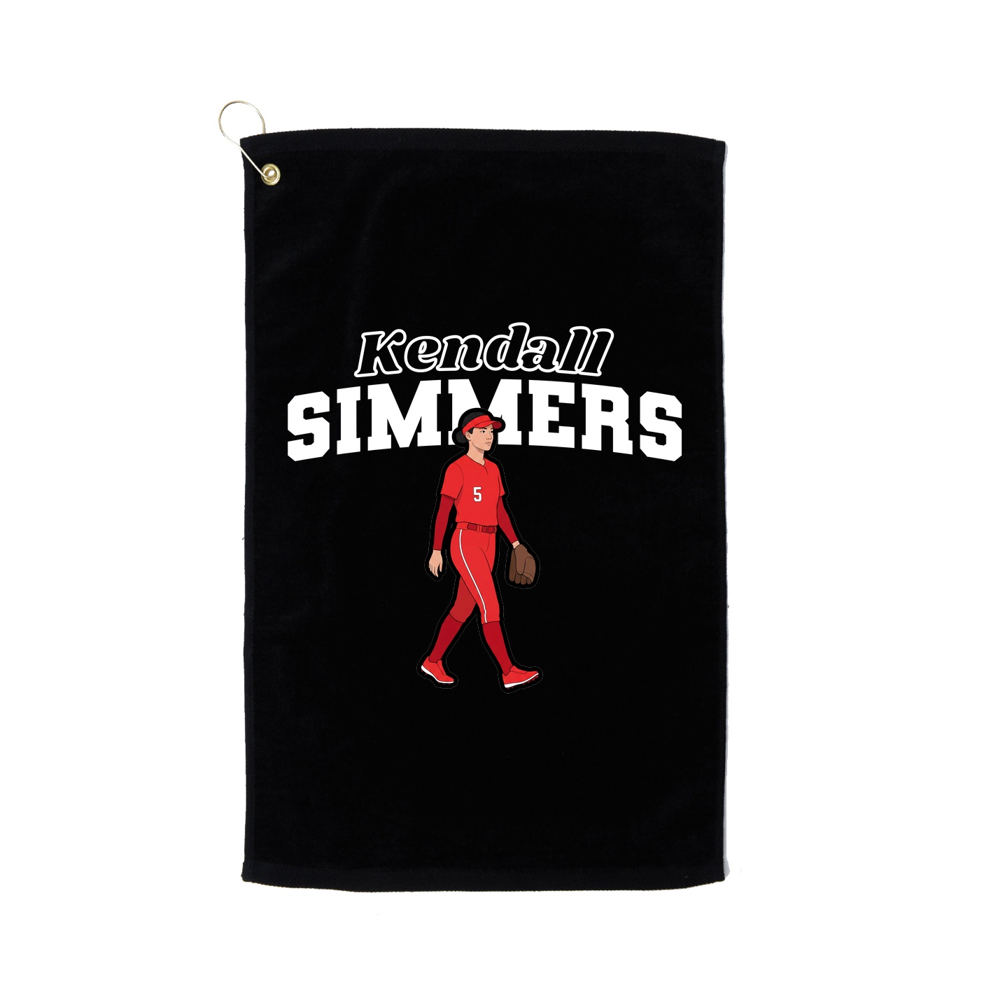 Golf Towel — Name Arch in Black