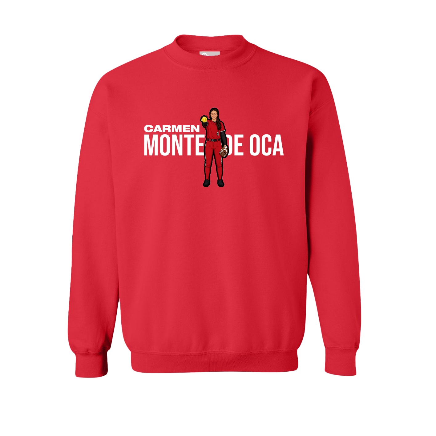 Fleece Crew — Player Name in Red