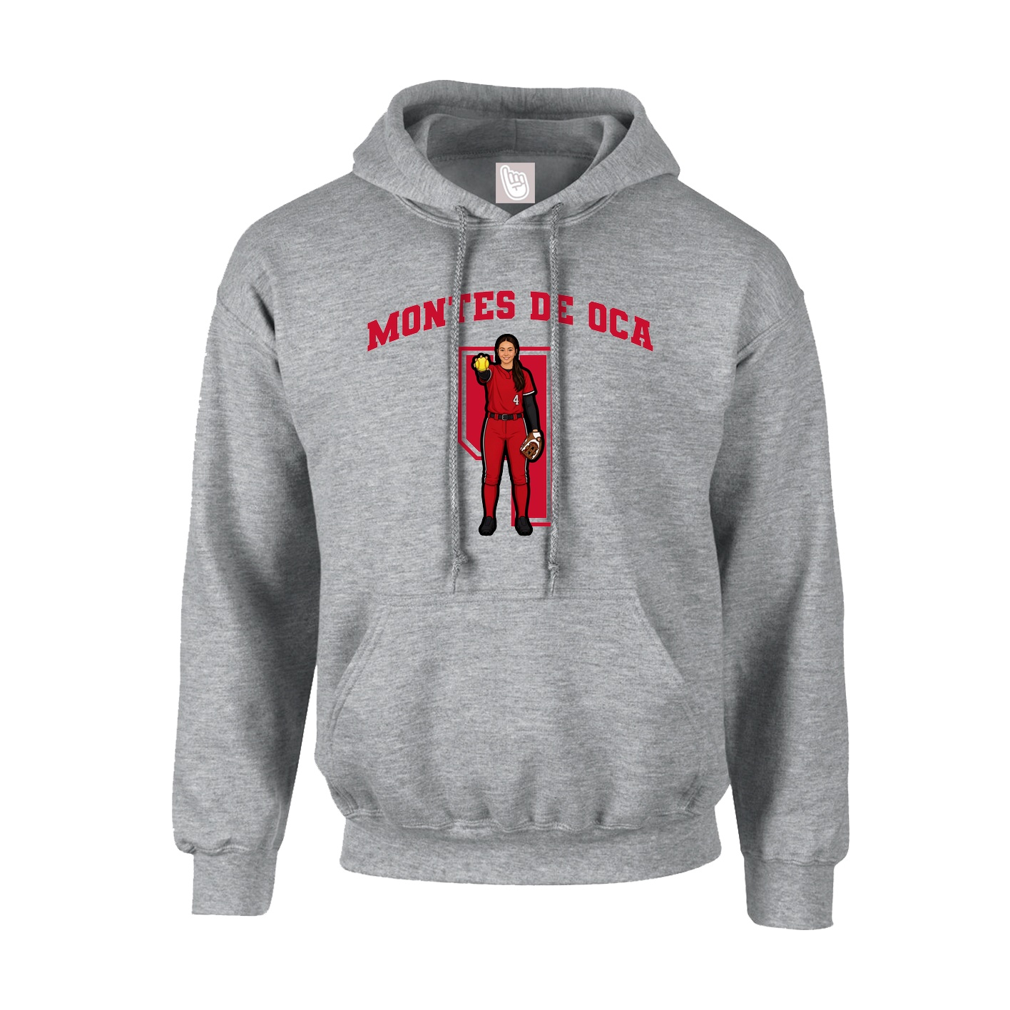 Hoodie — Number in Grey