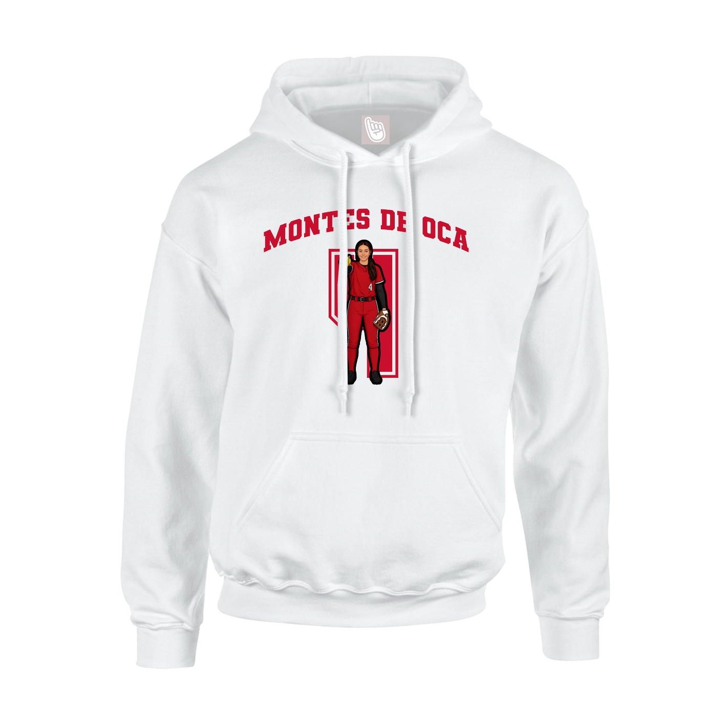 Youth Hoodie — Number in White