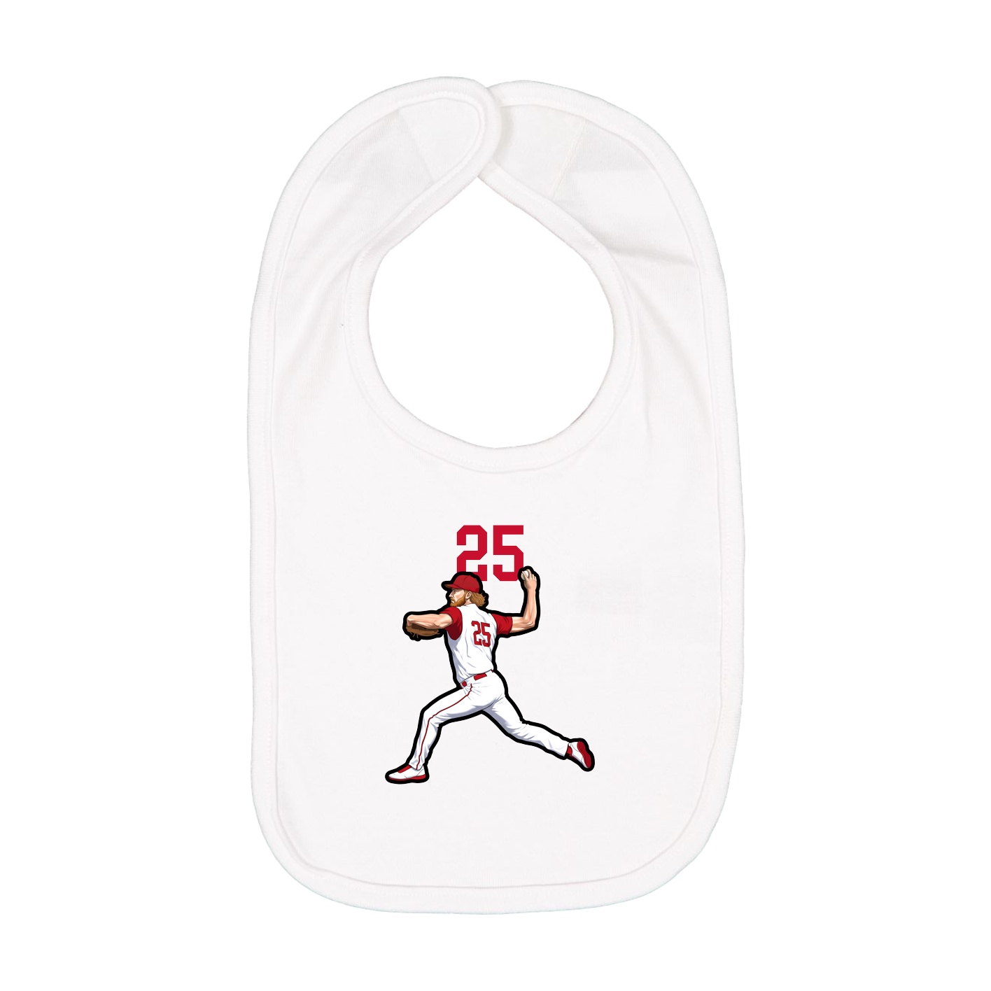 Infant Bib — Number Top in White