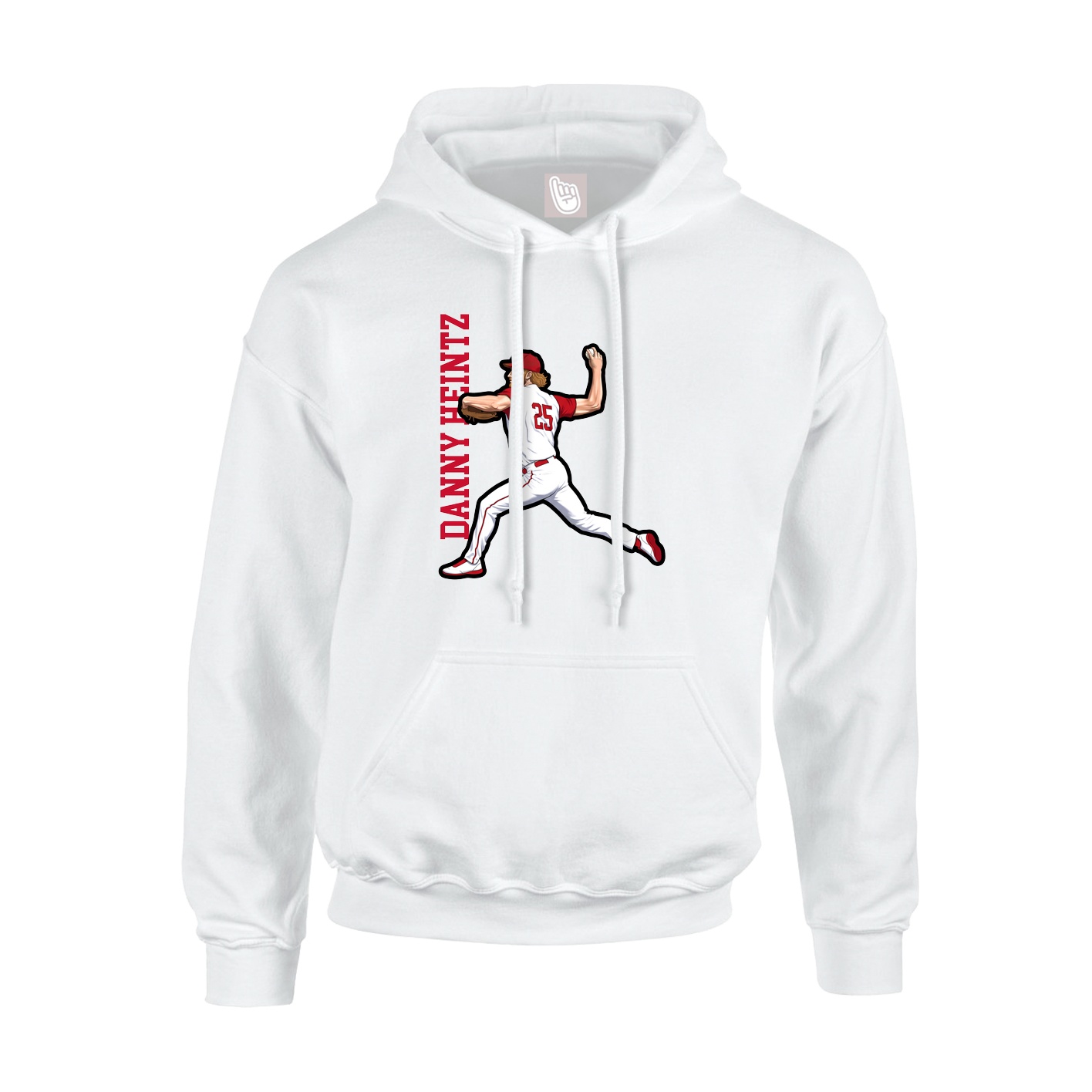Youth Hoodie — Name Vertical in White