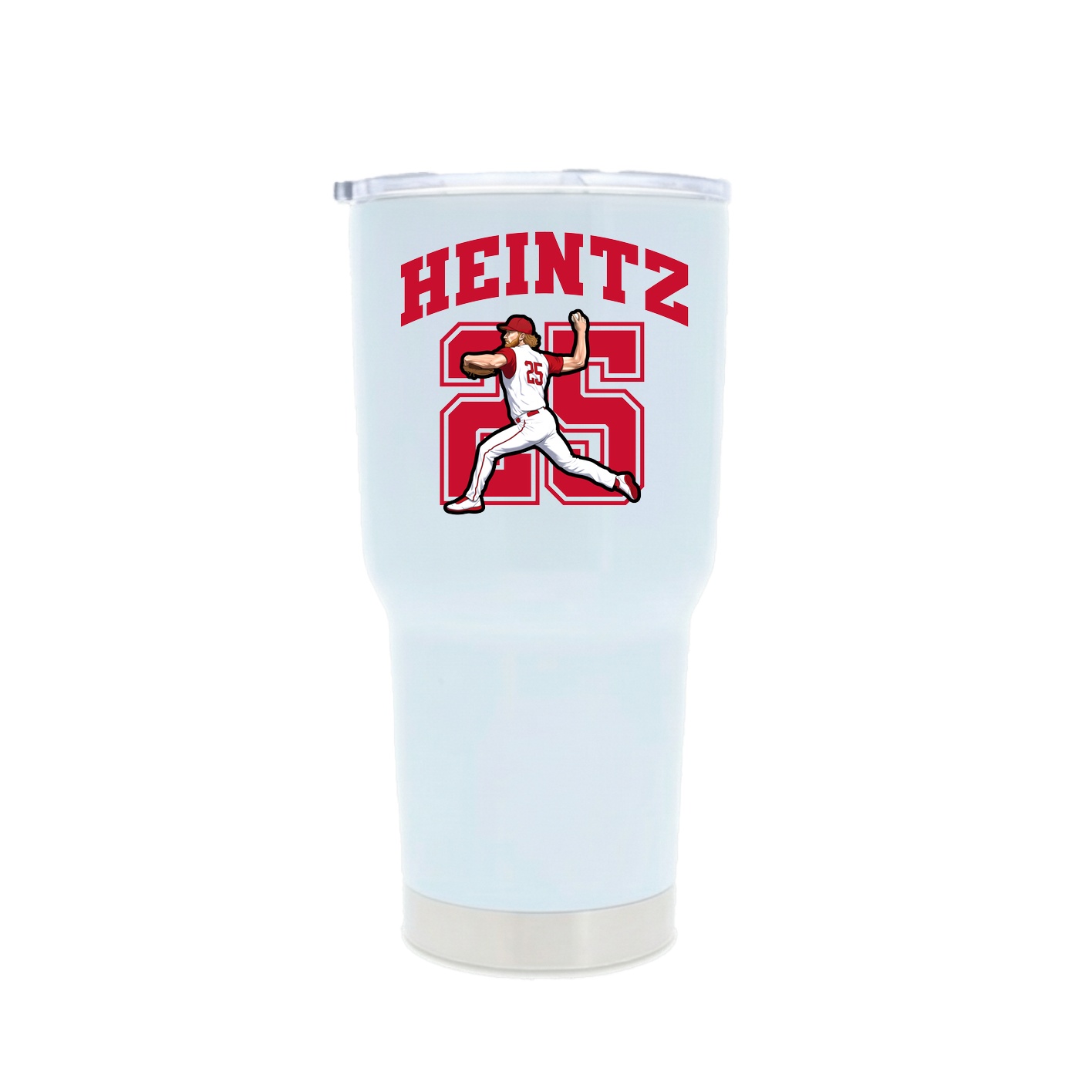 30oz Stainless Steel Tumbler — Number in White