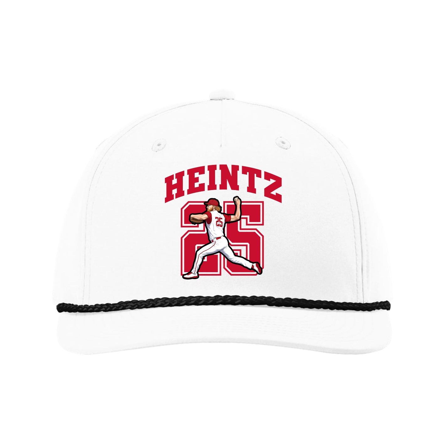 Five-Panel Classic Rope Cap — Number in White